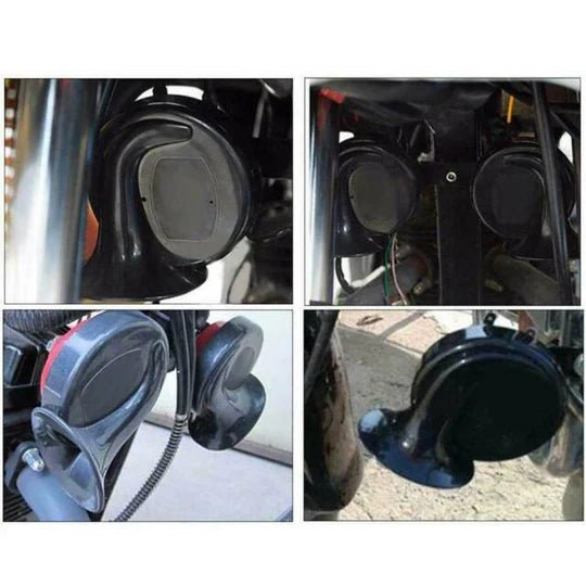 2 BOCINAS CARACOL DOBLE 12V AUTO MOTO CAMIÓN SONIDO DE ALTA POTENCIA