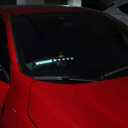 PANEL LED ANIMADO WANTED PARA AUTO