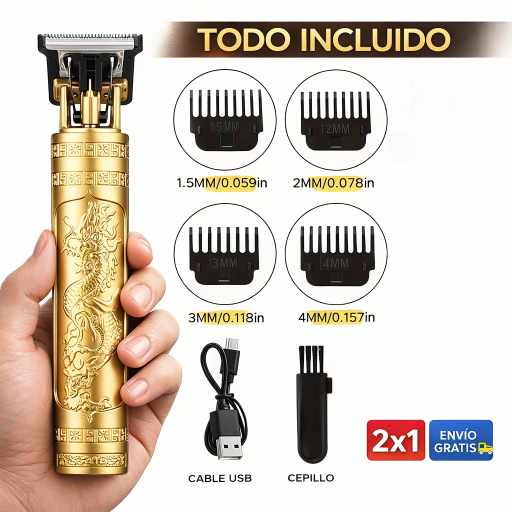 MÁQUINA BARBERA INALÁMBRICA MULTIFUNCIONAL | OFERTA 2X1