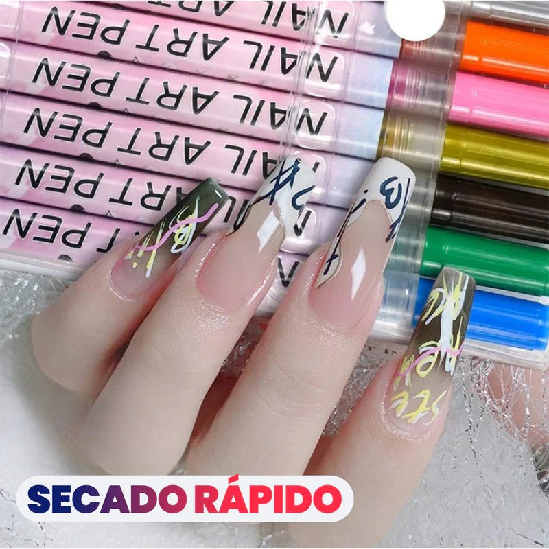 SET DE 12 MARCADORES ACRÍLICOS PARA DECORAR UÑAS