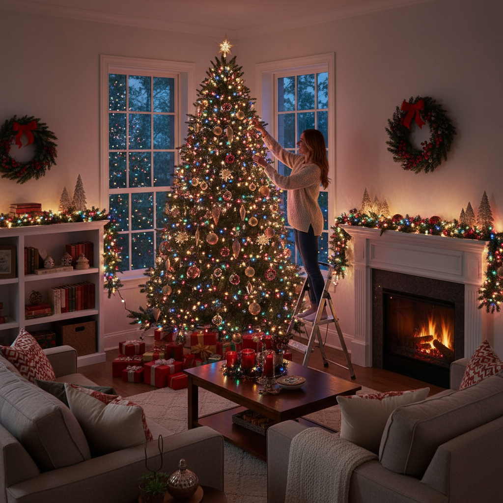 LUCES NAVIDEÑAS CON PANEL SOLAR – AHORRO INTELIGENTE PARA TU HOGAR