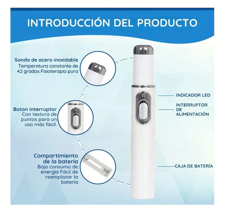 Lapiz Laser Azul Anti Hongos y Acne Import !