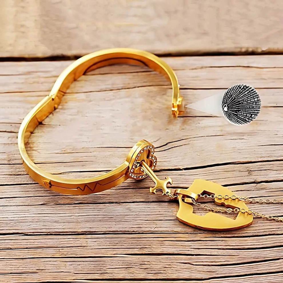 SET AMOR ETERNO: COLLAR + PULSERA  EL REGALO MAS LINDO